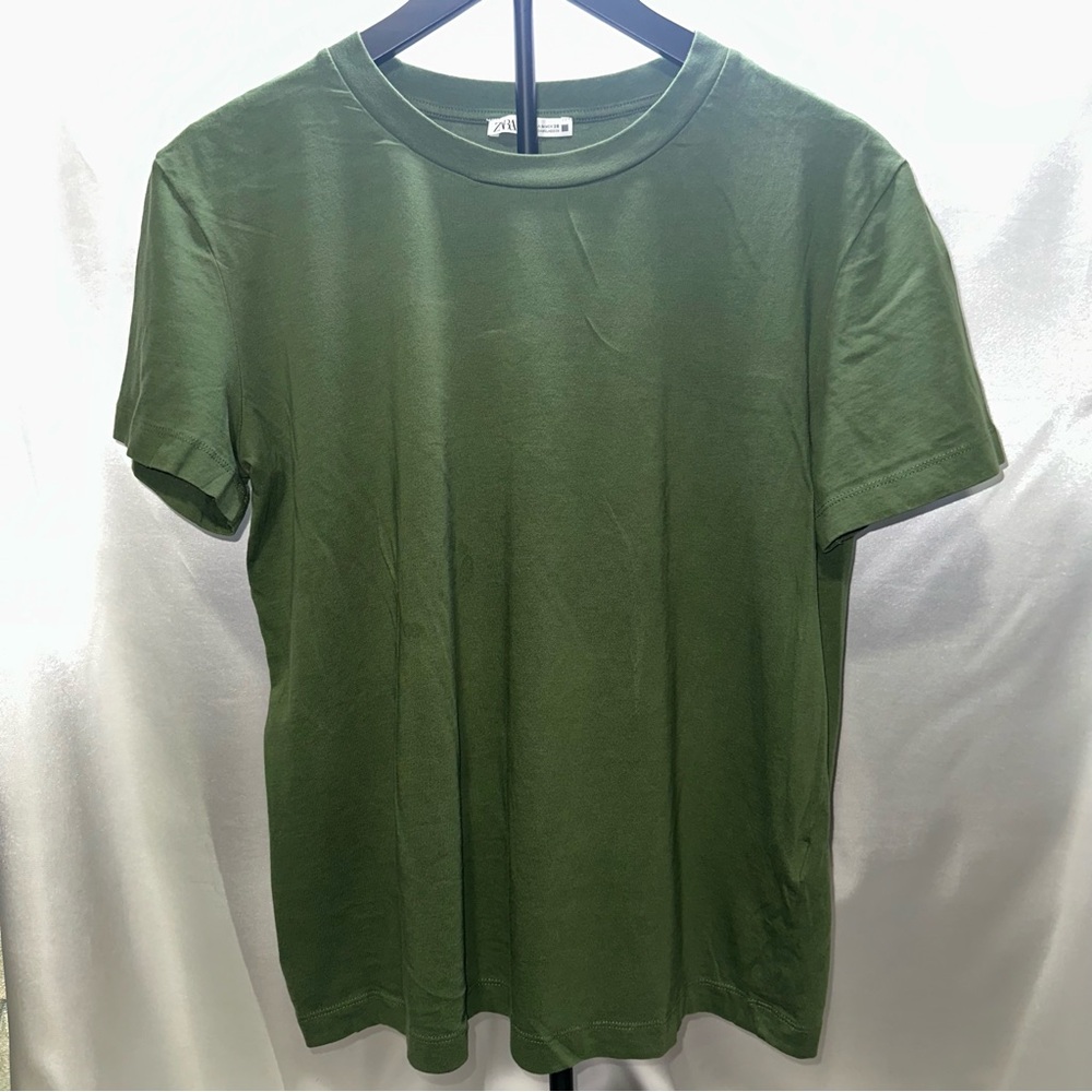Zara Olive Green Short Sleeve Tee